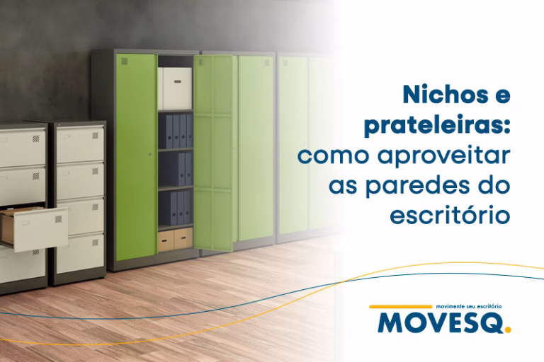 Nichos e prateleiras para escritório: como aproveitar as paredes
