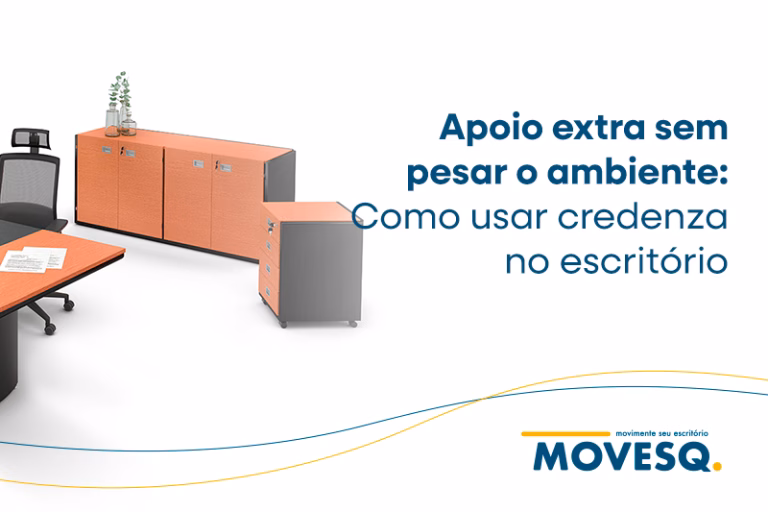 Apoio extra sem pesar o ambiente Como usar credenza no escritório